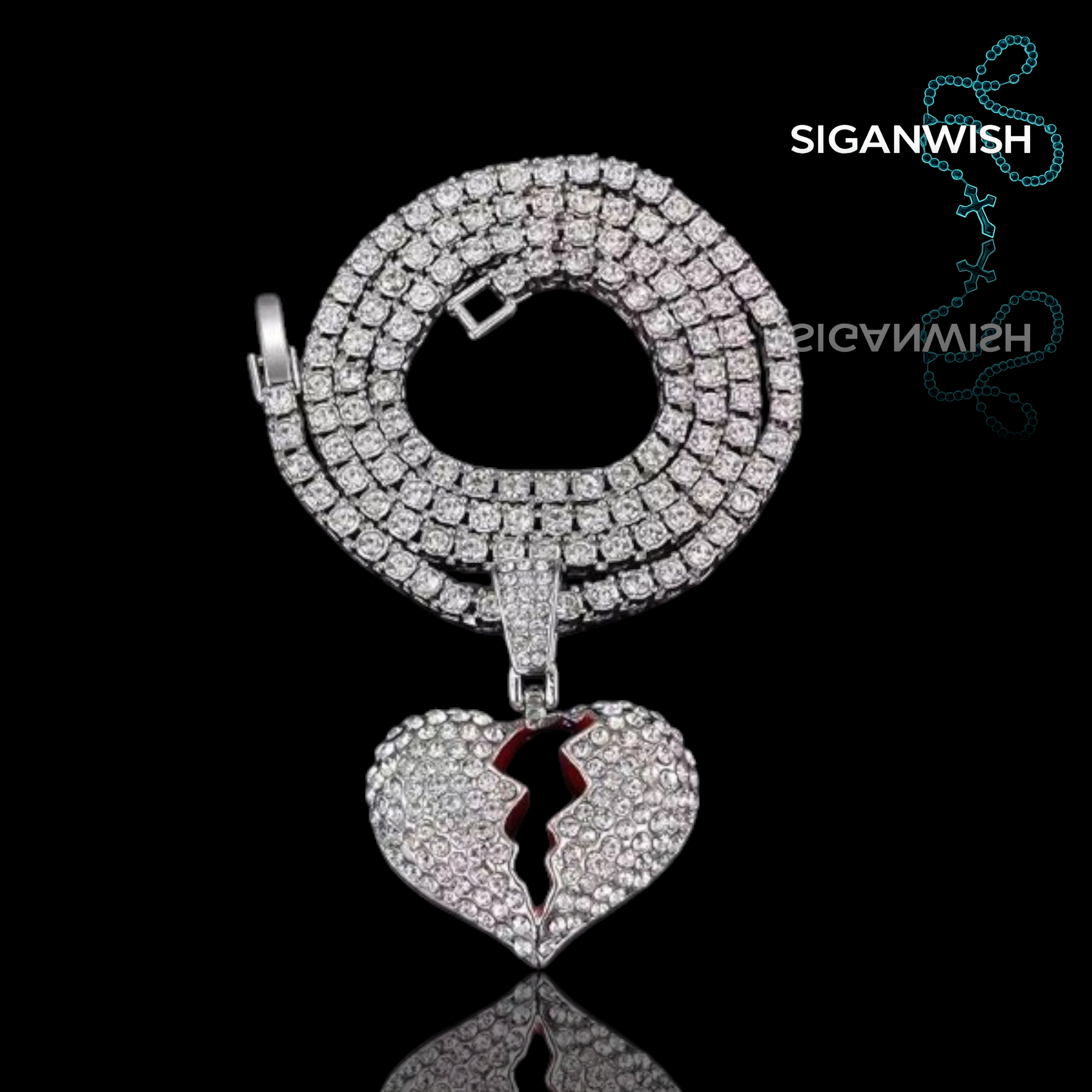 DIJE "BROKEN HEART" ICED OUT 📿