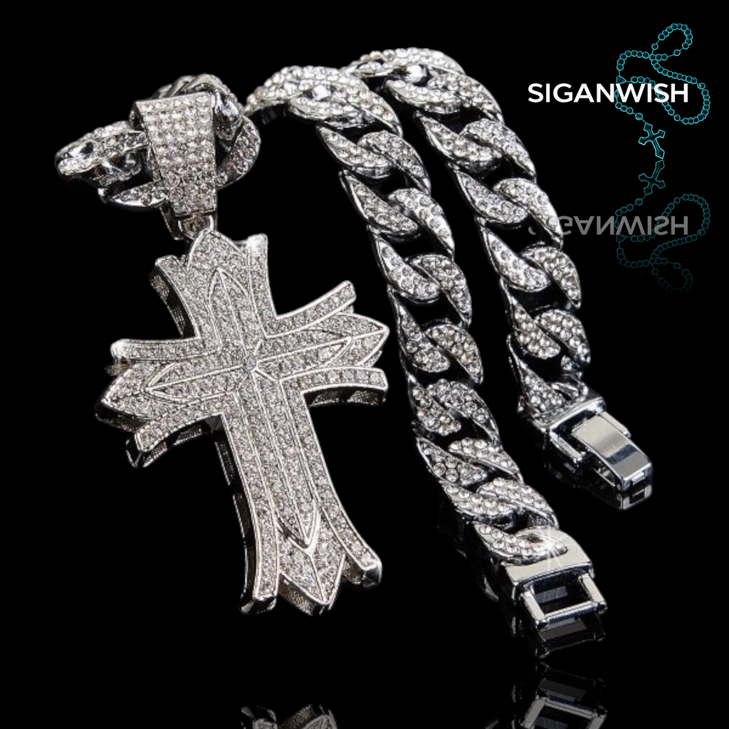 DIJE "CROSS" ICED OUT 📿