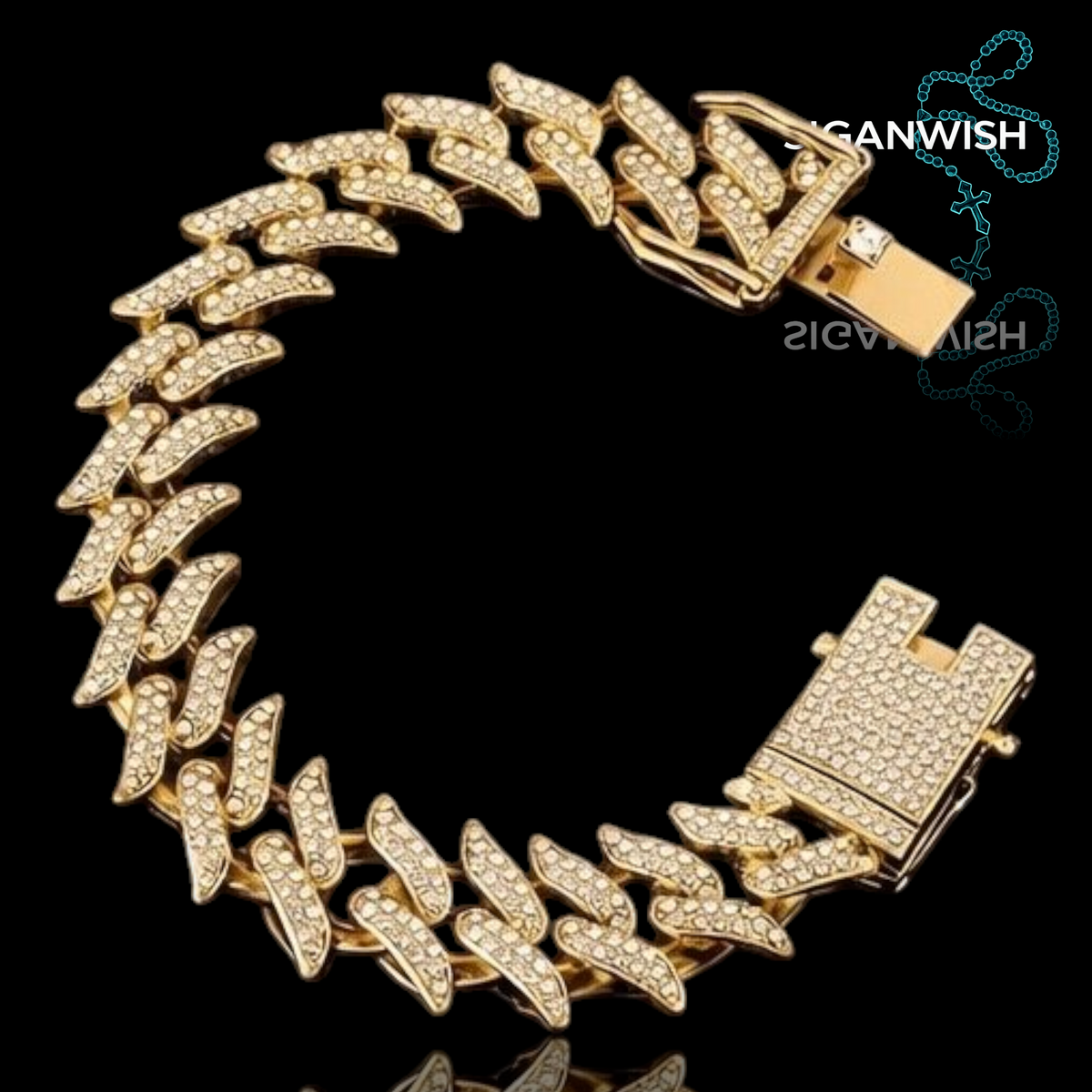 PULSERA "SPIKED" ICED OUT 📿