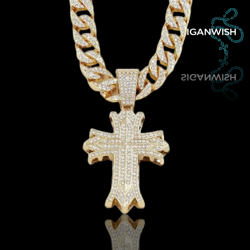 DIJE "CROSS" ICED OUT 📿