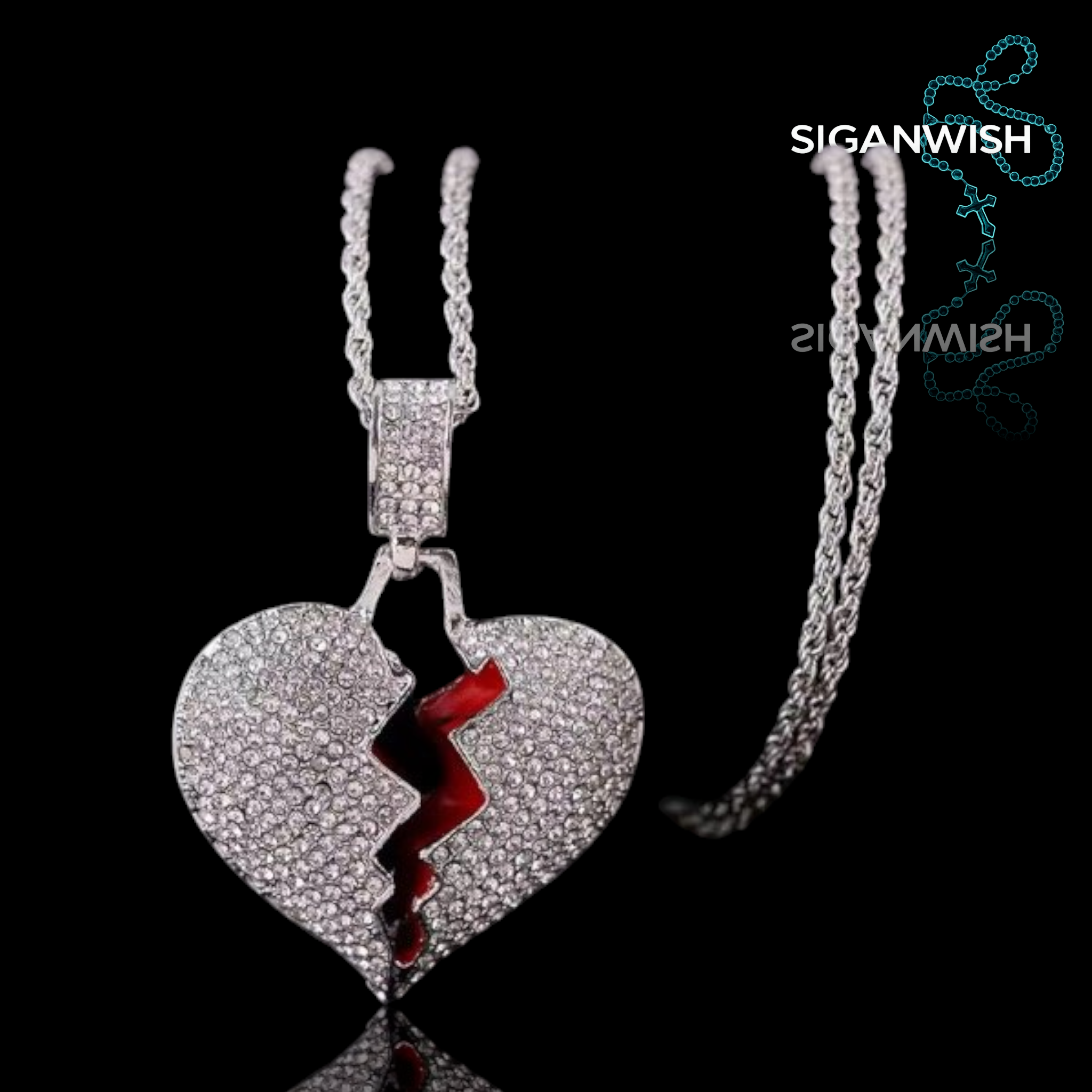 DIJE "BROKEN HEART" ICED OUT 📿