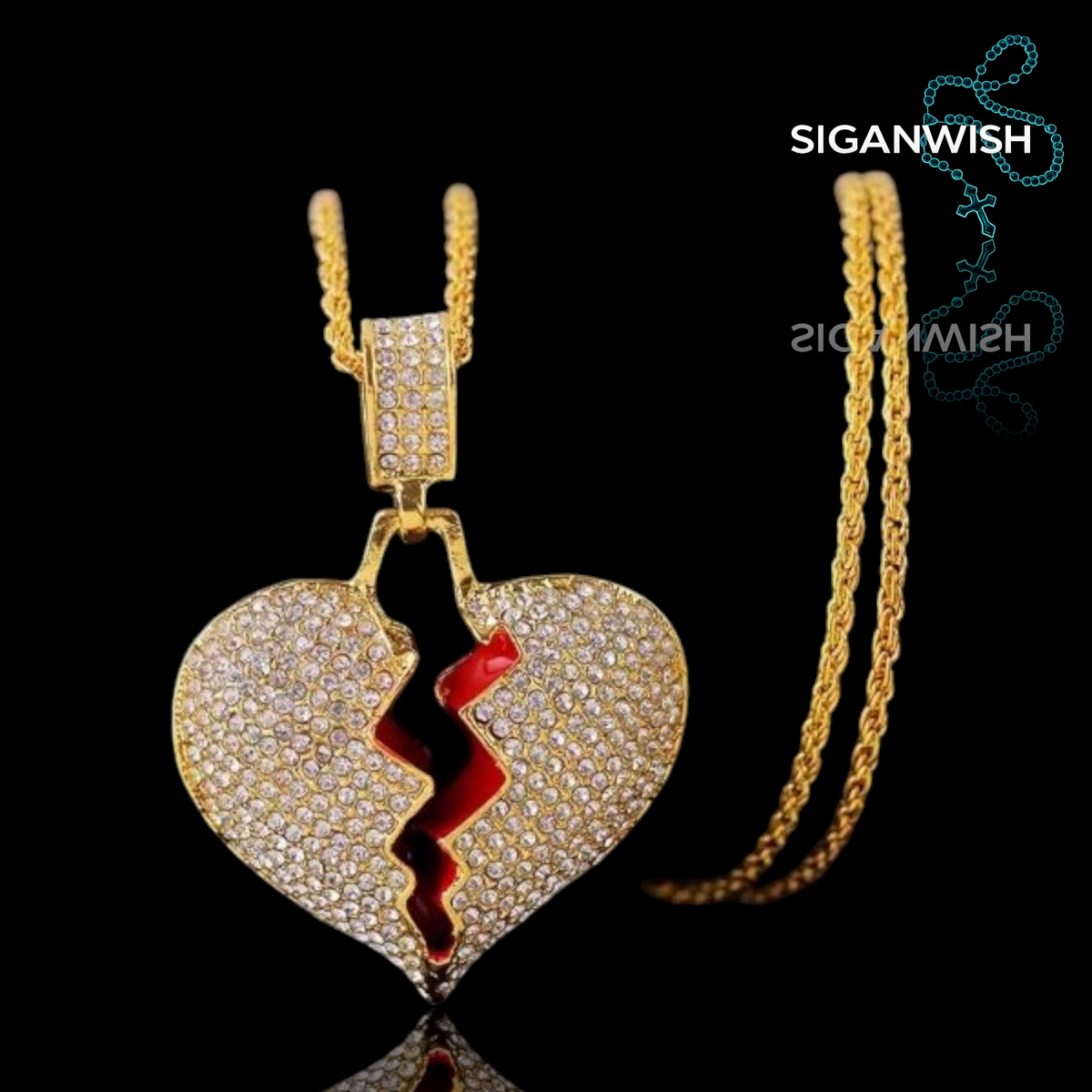 DIJE "BROKEN HEART" ICED OUT 📿
