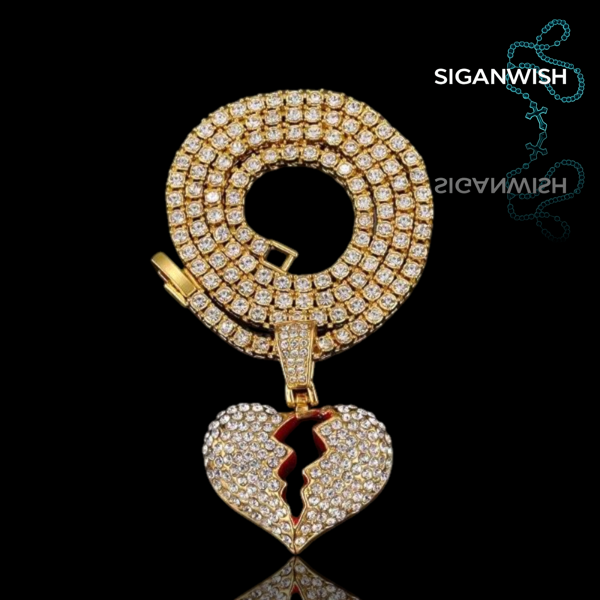 DIJE "BROKEN HEART" ICED OUT 📿