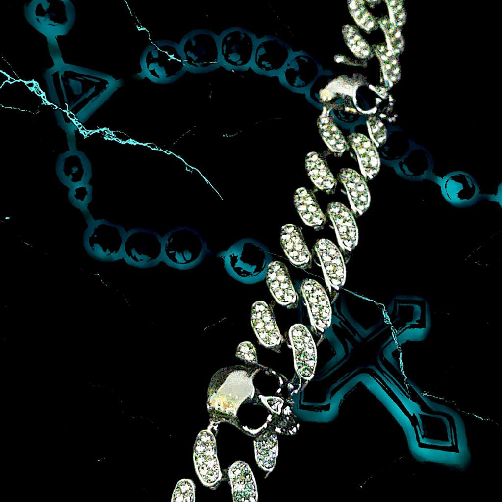 SKULL LINK 1.3mm ICED OUT 📿