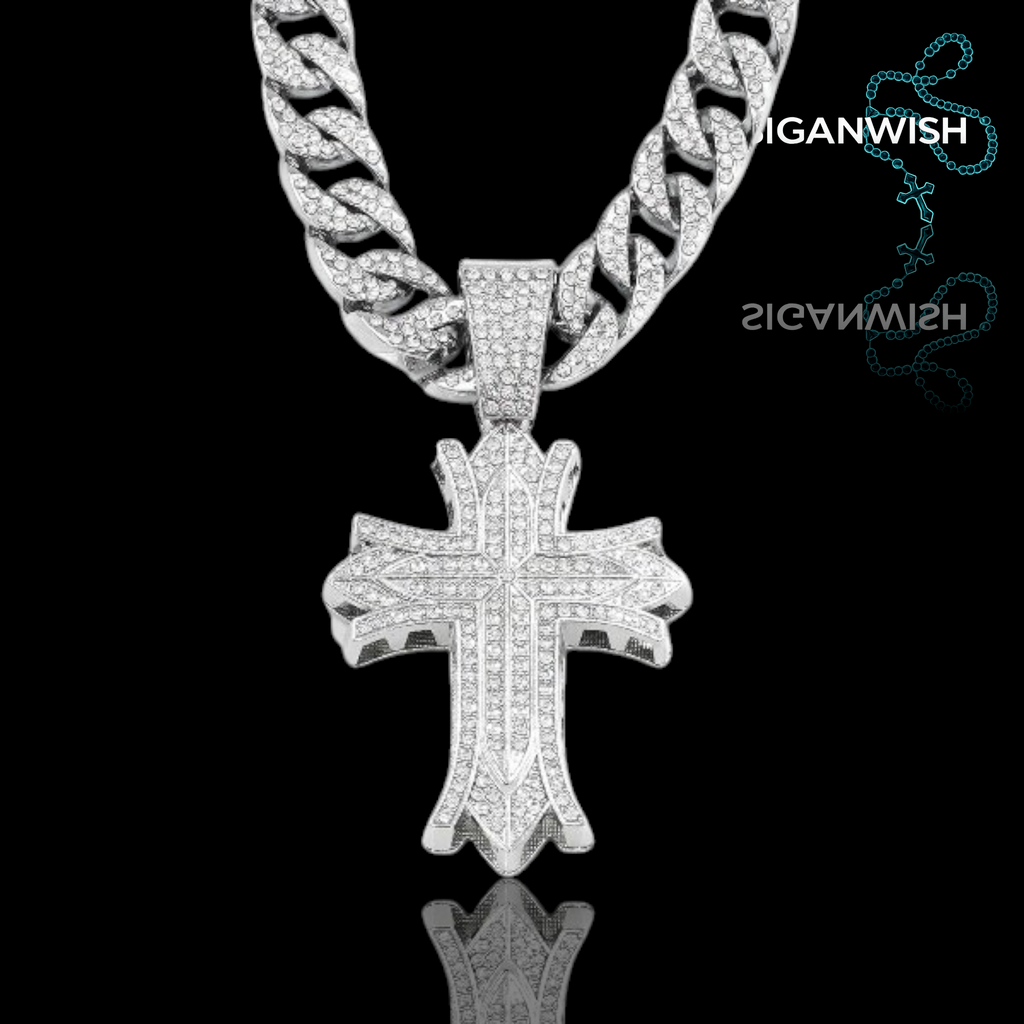 DIJE "CROSS" ICED OUT 📿