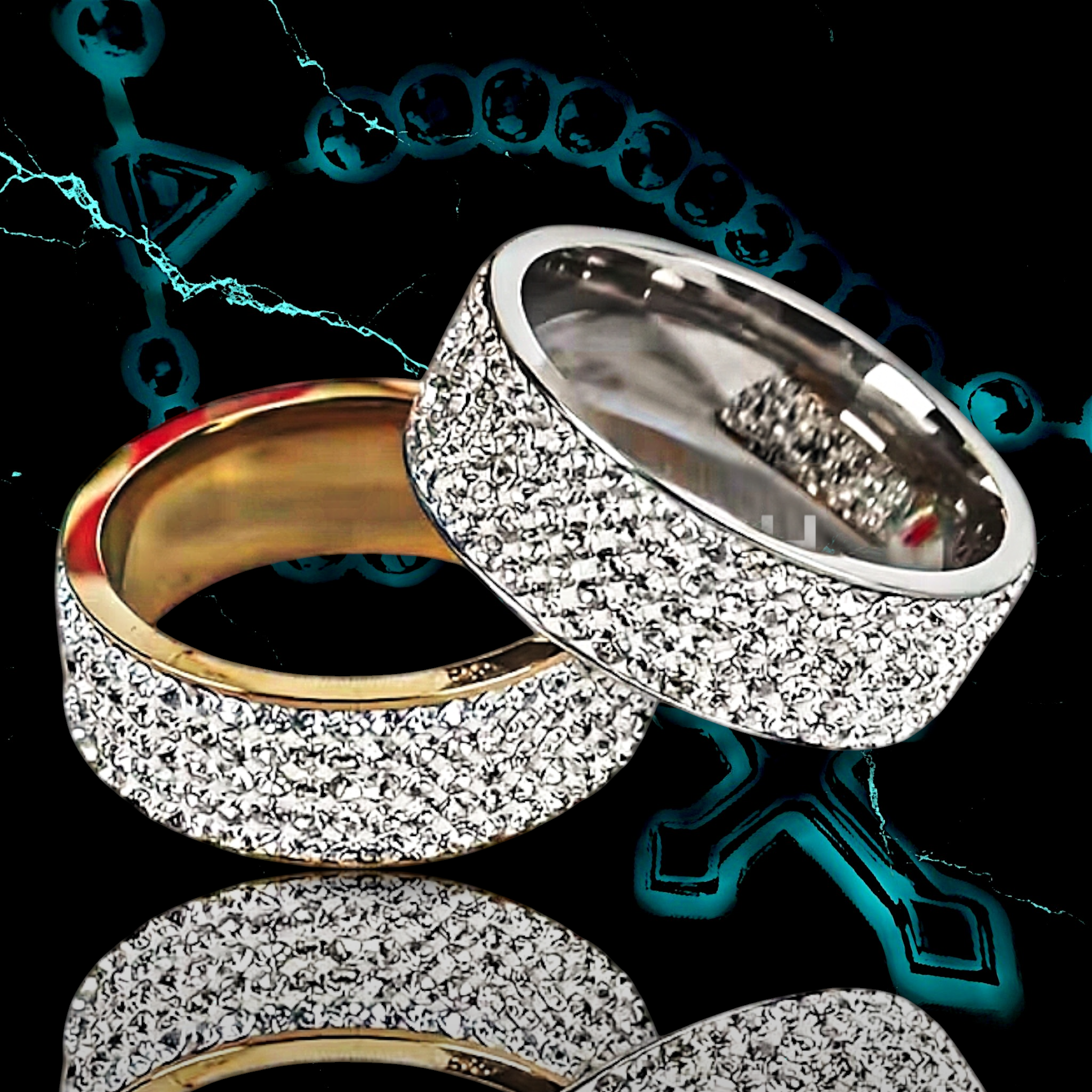 ANILLO "DRIP" ICED OUT 📿