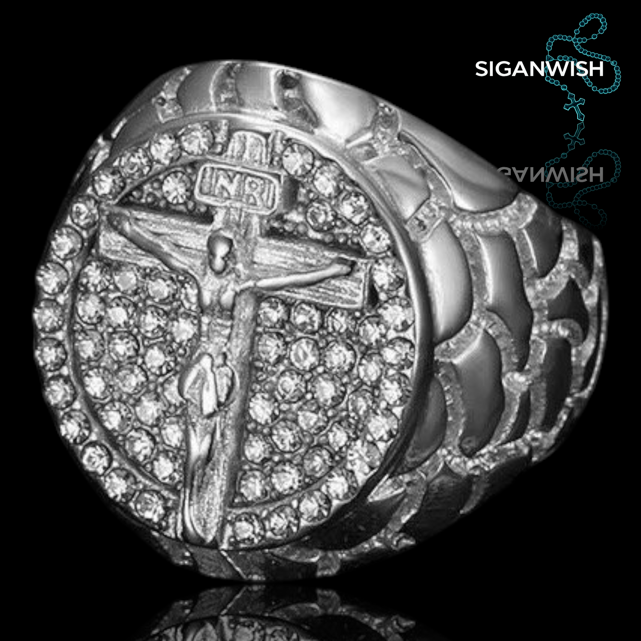 ANILLO "JESUS" ICED OUT 📿