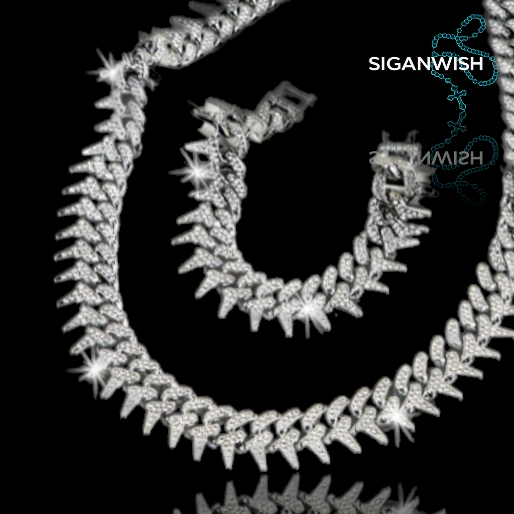 PULSERA "SPIKE" ICED OUT 📿