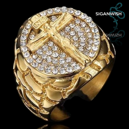 ANILLO "JESUS" ICED OUT 📿