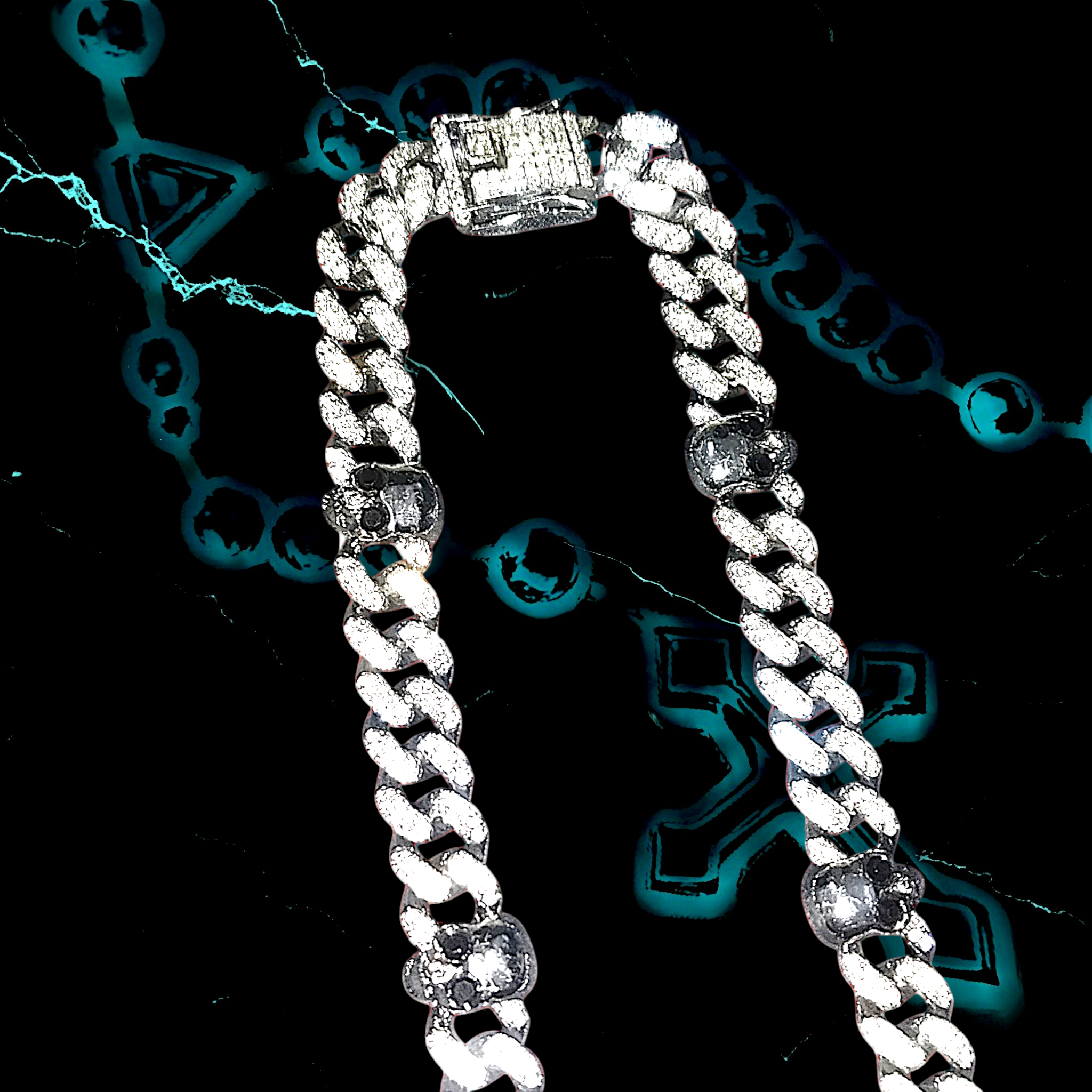 SKULL LINK 1.3mm ICED OUT 📿