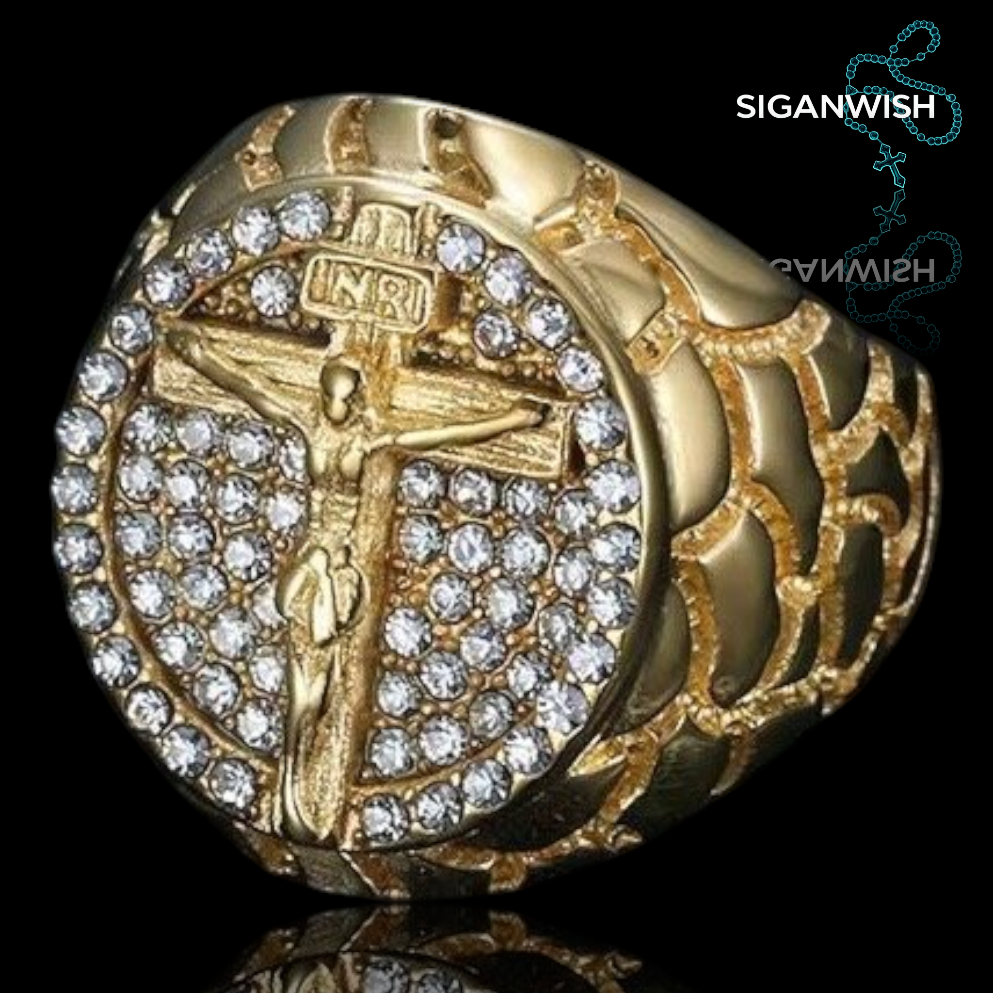 ANILLO "JESUS" ICED OUT 📿