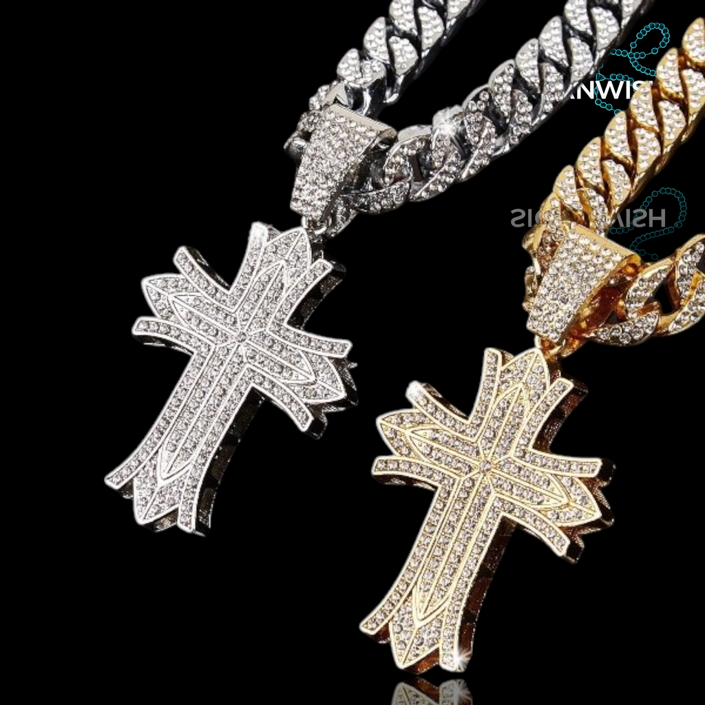 DIJE "CROSS" ICED OUT 📿