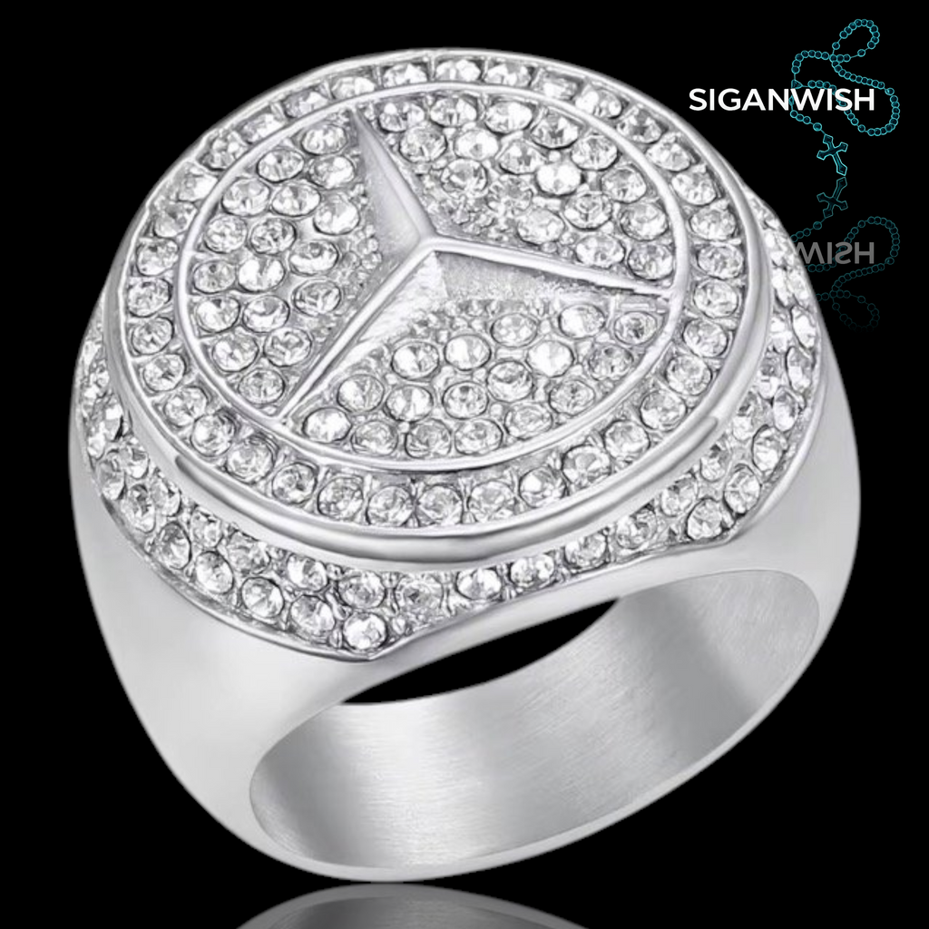 ANILLO "MERCEDES" ICED OUT 📿