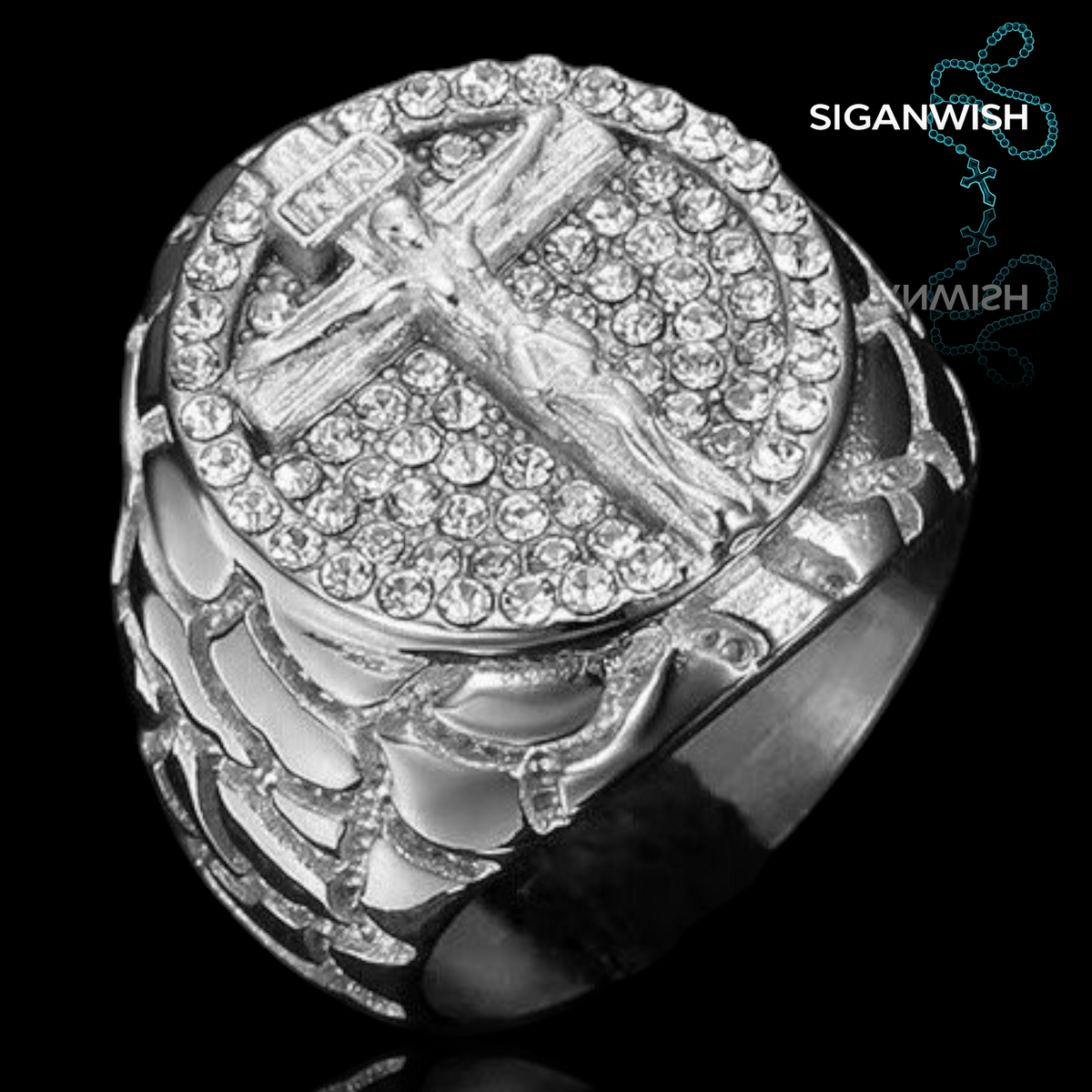 ANILLO "JESUS" ICED OUT 📿