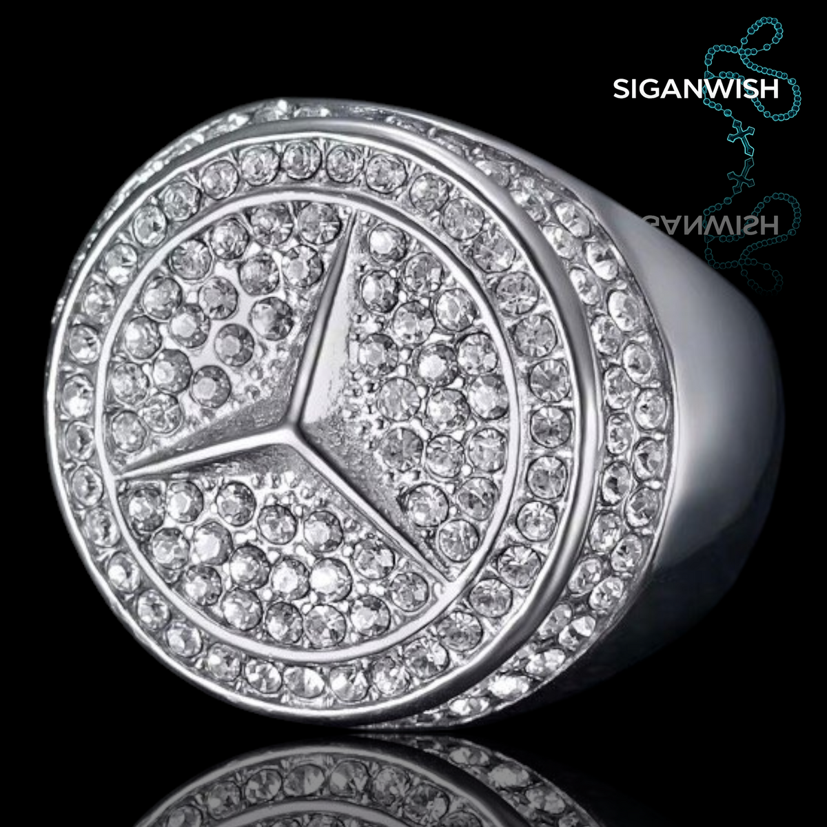 ANILLO "MERCEDES" ICED OUT 📿