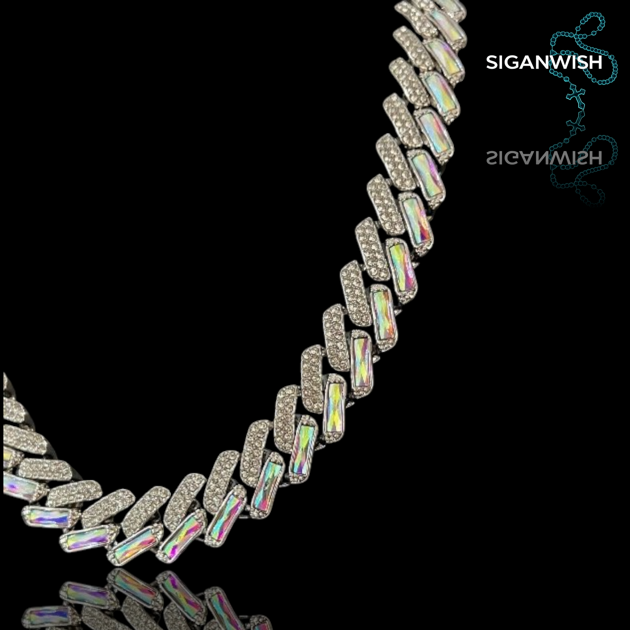 MIAMI "SHIMMERING" LINK 1.3mm ICED OUT 📿
